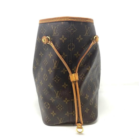 AUTH LOUIS VUITTON MONOGRAM NEVERFULL MM TOTE BAG - Picture 4 of 16